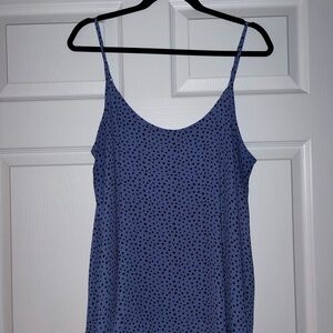 Apt. 9 Blue Camisole with Black Polka Dots